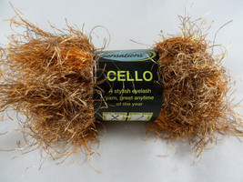 Sensations Cello Eyelash Yarn  1.75 oz. Space Yarn Orange 50 gr. skein - $3.95
