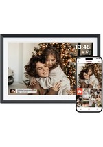 Pixedge Wi-Fi Smart 10.1” Touch Photo Frame With Frameo App Videos &amp; Pho... - $34.64