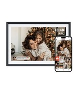 Pixedge Wi-Fi Smart 10.1” Touch Photo Frame With Frameo App Videos &amp; Pho... - $34.64