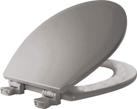 Bemis 500Ec 162 Toilet Seat, Round, Strong Enameled Wood, Silver, With Easy - $29.96