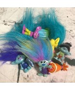 DreamWorks Trolls Mini Figures Brushable And Vinyl Cake Topper Toys Lot ... - £15.79 GBP