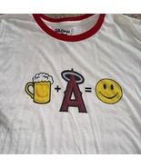Los Angeles Angels Halos Baseball Beer white  T Shirt Large - $835.89 MXN