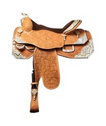 Premium Leather Western Barrel Racing Horse Saddle, Size 11 &quot; to 18&quot; Inch - £447.79 GBP