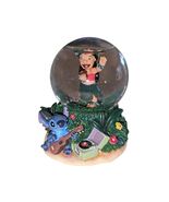 Disney Cute Happy Lilo &amp; Stitch Guitar Hawaii Mini Snow Globe Figure Col... - $29.40
