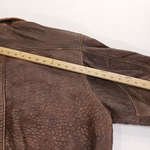 Wear Me Out Men's Brown Full Zip Genuine Leather Insulated Bomber Jacket Size 46 image 11