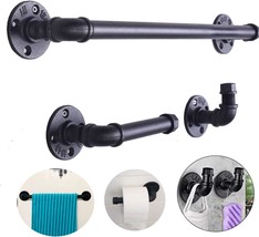 Diwhy Industrial Pipe Bathroom Hardware Fixture Set By Pipe Decor 3 Piec... - $41.98