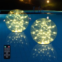 Floating Pool Lights Solar Powered, IP68 Waterproof 14 Inch Inflatable P... - $81.16