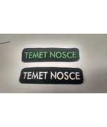TEMET NOSCE Latin &quot;Know Thyself&quot; Embroidered Patch Latin Phrase Stoicism... - £3.94 GBP