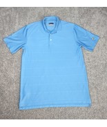 Jack Nicklaus Polo Shirt Men Large Blue Striped Golden Bear StayDri Golf... - $14.99