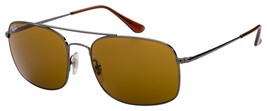 Ray Ban RB3611 004/33 Sunglasses Polished Gunmetal Frame Brown Lens 60mm - £79.12 GBP