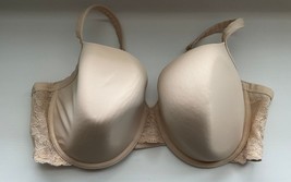 Ambrielle Woman Lightly Lined Beige Tan Underwire Bra with Lace Trim Size 42D - £12.32 GBP