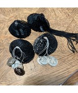 Frederick&#39;s of Hollywood Sequin Round Burlesque Nipple Covers Tassels Ta... - $14.94 CAD