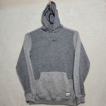 Quick Silver Mens Sweater Size XL Hooded Gray Long Sleeve Pullover - $28.87