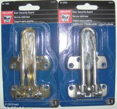 Bulldog DOOR Security GUARD chOOse Brass or Satin Nickel Lock secure D-1... - $12.33+