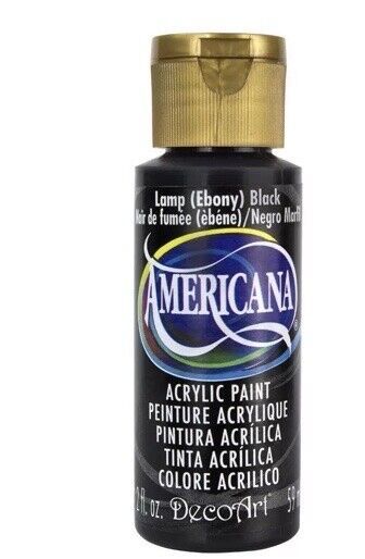 Primary image for DecoArt Americana Acrylic Paint, 2 Oz., Lamp (Ebony) Black