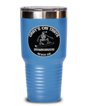 Snowboarding Tumbler. Gray&#39;s on Trays Snowboarders Never Die. LtBlue-T-30oz  - £24.65 GBP