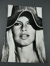 Actress Brigitte Bardot wearing hat press photo  - $34.65