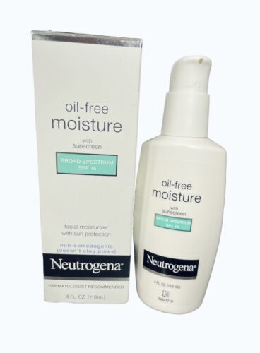 Neutrogena Oil-Free Facial Moisturizer W/ Sunscreen  SPF 15 4 FL. OZ. Exp 4/25 - £31.53 GBP