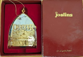 Joslins DENVER 1997 International Airport 24 K Gold Finish Christmas Orn... - $10.95