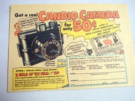 1953 Color Ad Smith Brothers Cough Drops Candid Camera Offer - $7.99