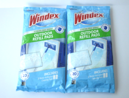 Windex Outdoor Refill Pads Glass Cleaning Water Activated 2 Per Pack 4 Total - £23.91 GBP