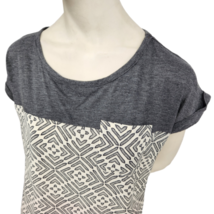Xhilaration Casual Short Cap Sleeves Top Women&#39;s Size Large Greay Relaxed Fit - £6.30 GBP