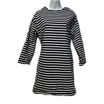 EVERLANE The Breton Black White Long Sleeve Striped Cotton Dress Size XS - £19.41 GBP