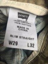 Levi Blue Jeans Slim Straight Destroyed Flap Pocket 29 X 33 - $29.69