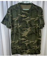 American Eagle T Shirt Mens Med Green Camo Soft Standard Crew Short Sleeve - £10.44 GBP