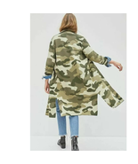 New Anthropologie Maeve Kieran Sweater Coat $158 SMALL Camo - £69.07 GBP