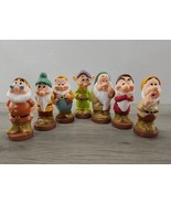 Disney Seven Dwarfs Vinyl Bath Toys - 7 pcs including Doc &amp; Sleepy - £21.97 GBP