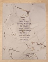 The Serenity Prayer Recovery Gift Inspiration Motivation Handmade Vintage Typed - £4.86 GBP