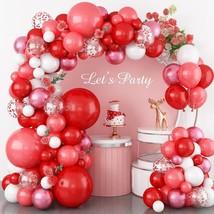 Red Balloon Garland Arch Kit - 5 12 18 Inch Balloons Different Sizes DIY - $17.41