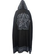 Cotton Pentacle Ceremonial Cloak, Gray on Black! - $1,240.93 MXN