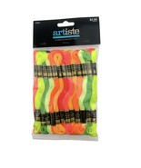 NEON 24 Skeins 6 Strand Embroidery Floss Polyester 8.75 yds Each NEW Sealed - $13.91 CAD