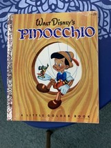 Vintage children stories a Little Golden Book Walt Disney Pinocchio 29 cent - £11.98 GBP