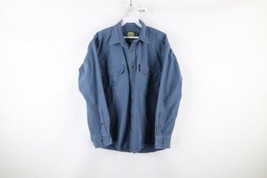 Vintage 90s Cabelas Mens Medium Faded Heavyweight Chamois Cloth Button Shirt - £35.00 GBP