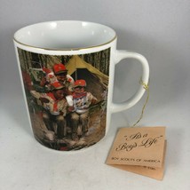 NWT New Vintage Boy Scouts of America &quot;It&#39;s a Boy&#39;s Life&quot; Illustrated Coffee Mug - £11.39 GBP