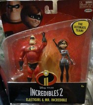 Disney Incredibles 2 Elastigirl &amp; Mr. Incredible Action Figure 2pk NIB NEW - £7.04 GBP