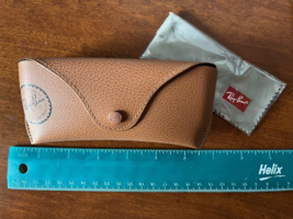 New genuine Ray Ban Sunglass case Brown Hard Case with Cleaning Cloth - £11.67 GBP