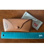 New genuine Ray Ban Sunglass case Brown Hard Case with Cleaning Cloth - $14.84