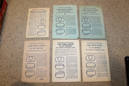 6 Different Year Lionel Postwar #O22 O Gauge Switch Instruction Sheet - $19.99