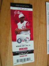 MLB Cincinnati Reds Full Unused Ticket Stub Detroit 6/17/15 (J. Rijo) - £2.30 GBP