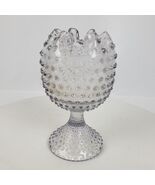 Vintage Duncan Miller Opalescent Hobnail Ball Bowl Vase Ruffled Edge 6.5&quot; - €51,93 EUR