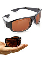 HD Vision Fold Aways Sunglasses Deluxe- Single (Black) - £11.98 GBP