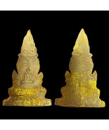 Thai Amulet Wat Ratch Monk Style Metal With Gold Leaf Finish Buddhist Sa... - $734.12 MXN