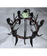 Iron Candle Holder Vtg Sweden Swedish Toarpskrona Toarp Crown Undecorated - $61.05 CAD