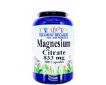 200 Capsule Magnesium Citrate 833mg High Potency Extra Strength Pill - $18.90