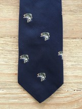 Vintage Pintail Tie Necktie Blue Bass Polyester Silk - £21.70 GBP