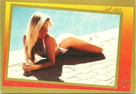 Tan Blonde California Girl by the pool Postcard Risque 90&#39;s 80&#39;s Pinup - £7.52 GBP